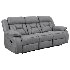 Orleans Furniture - Coaster - Higgins Upholstered Motion Reclining Sofa Grey - 602261