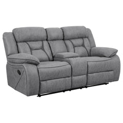 Orleans Furniture - Coaster - Higgins Upholstered Motion Reclining Loveseat Grey - 602262