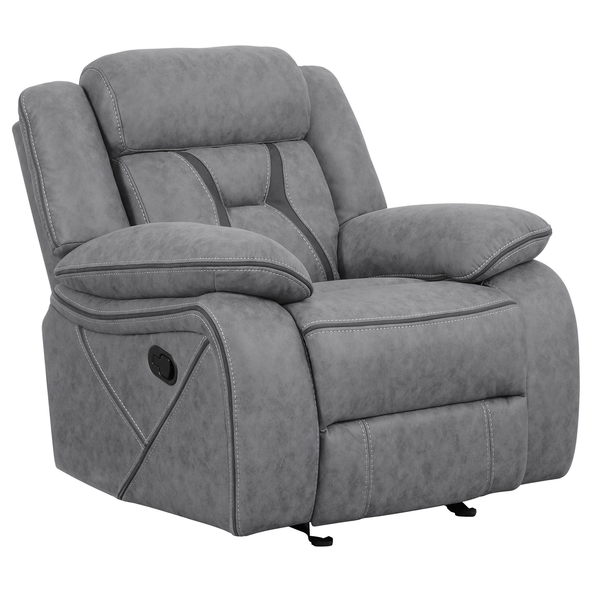 Orleans Furniture - Coaster - Higgins Upholstered Glider Recliner Chair Grey - 602263