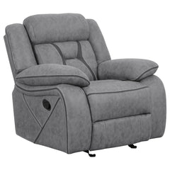 Orleans Furniture - Coaster - Higgins Upholstered Glider Recliner Chair Grey - 602263