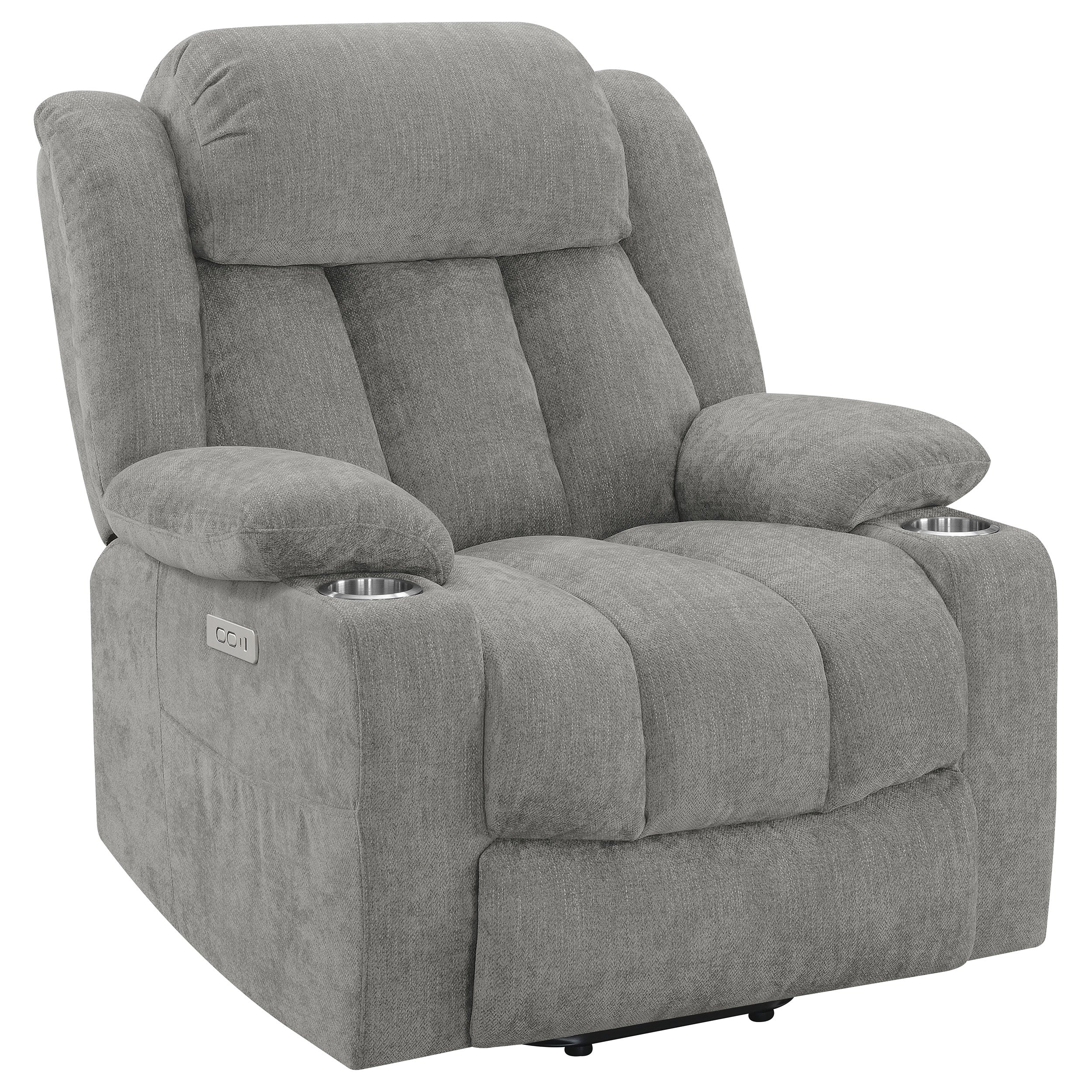 Orleans Furniture - Coaster - Houston Upholstered Power Lift Recliner Grey - 602284P