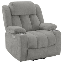 Orleans Furniture - Coaster - Houston Upholstered Power Lift Recliner Grey - 602284P