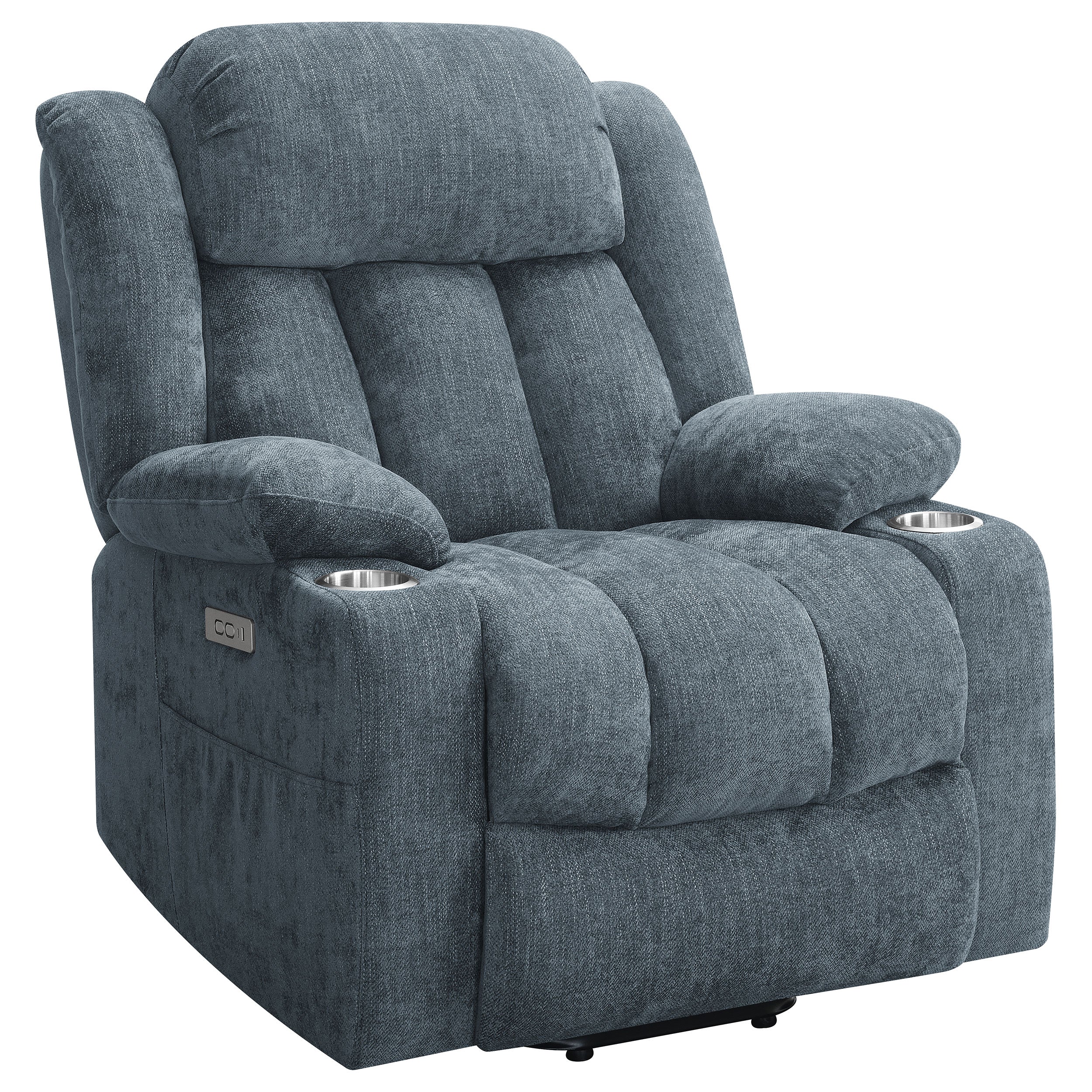 Orleans Furniture - Coaster - Houston Upholstered Power Lift Recliner Slate Blue - 602294P