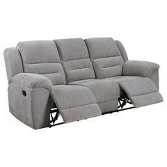 Orleans Furniture - Coaster - Gilson Chenille Upholstered Reclining Sofa Grey - 602551
