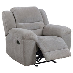 Orleans Furniture - Coaster - Gilson Chenille Upholstered Glider Recliner Chair Grey - 602553