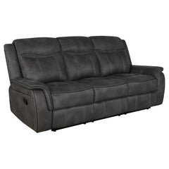 Orleans Furniture - Coaster - Lawrence Upholstered Padded Arm Reclining Sofa Charcoal - 603504