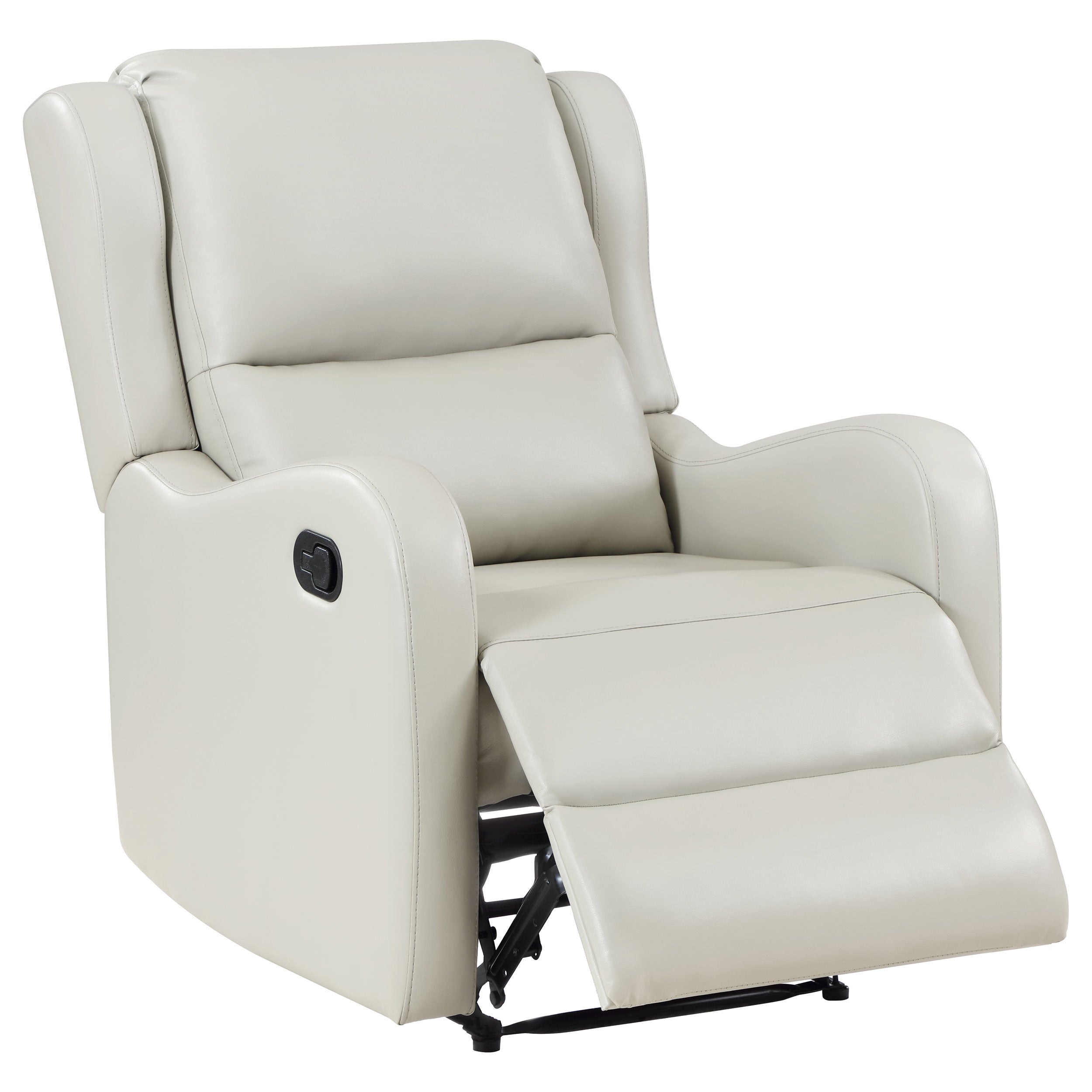 Orleans Furniture - Coaster - Kelsey Upholstered English Arm Recliner Chair Ivory - 609373