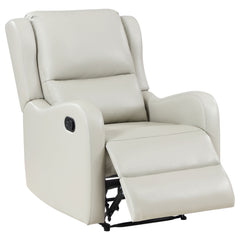 Orleans Furniture - Coaster - Kelsey Upholstered English Arm Recliner Chair Ivory - 609373