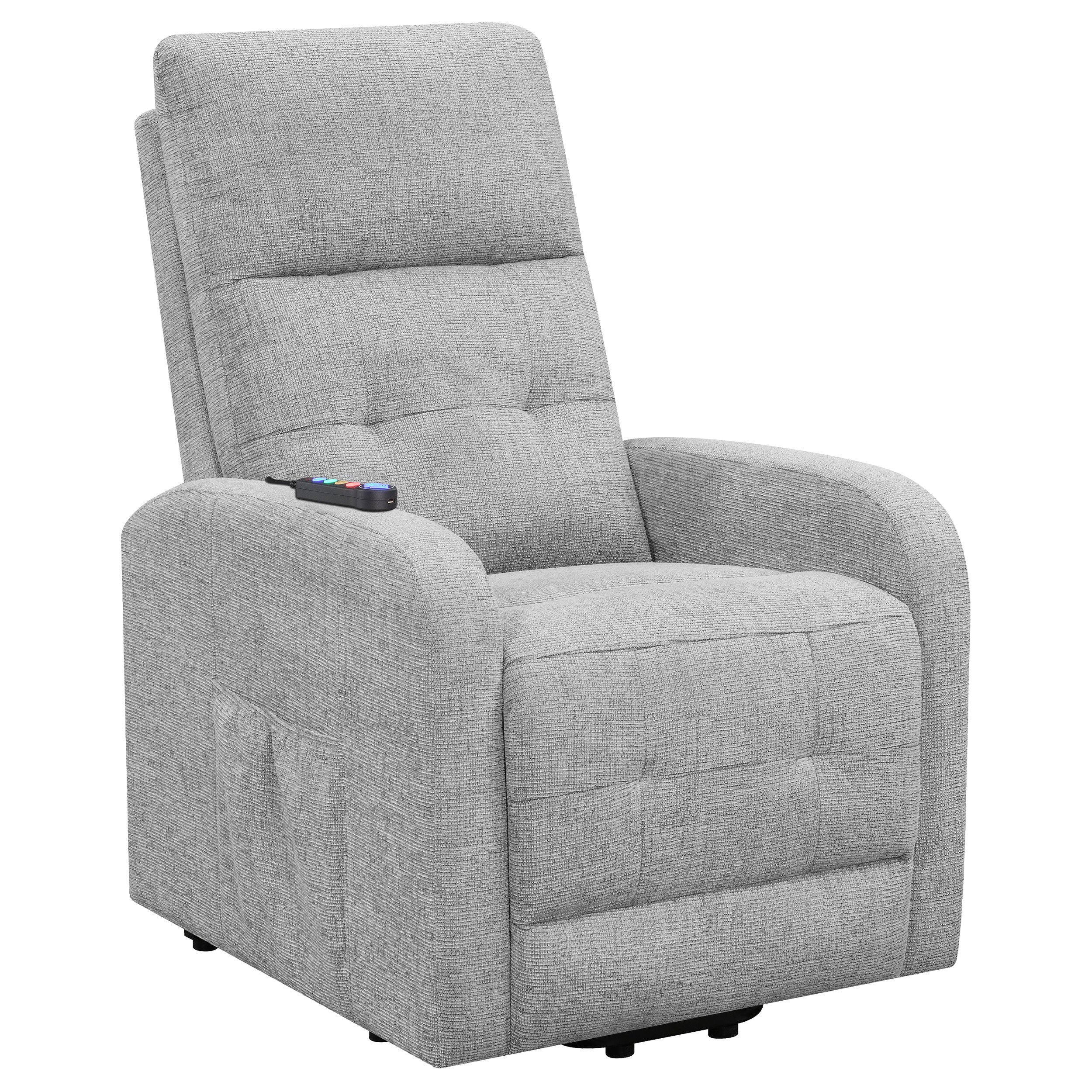 Orleans Furniture - Coaster - Howie Upholstered Power Lift Massage Chair Grey - 609402P