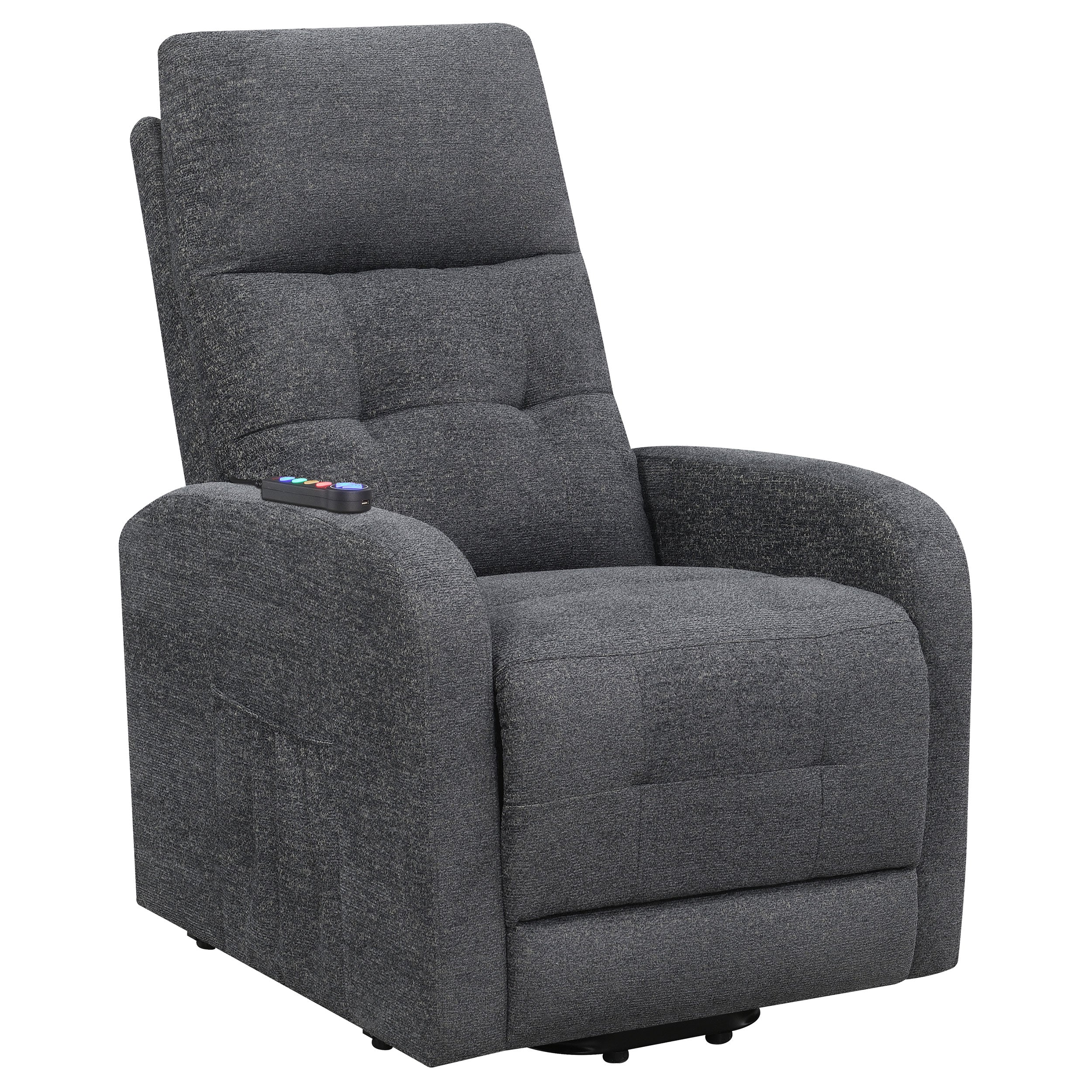 Orleans Furniture - Coaster - Howie Upholstered Power Lift Massage Chair Charcoal - 609403P