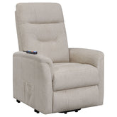 Orleans Furniture - Coaster - Henrietta Upholstered Power Lift Massage Chair Beige - 609405P