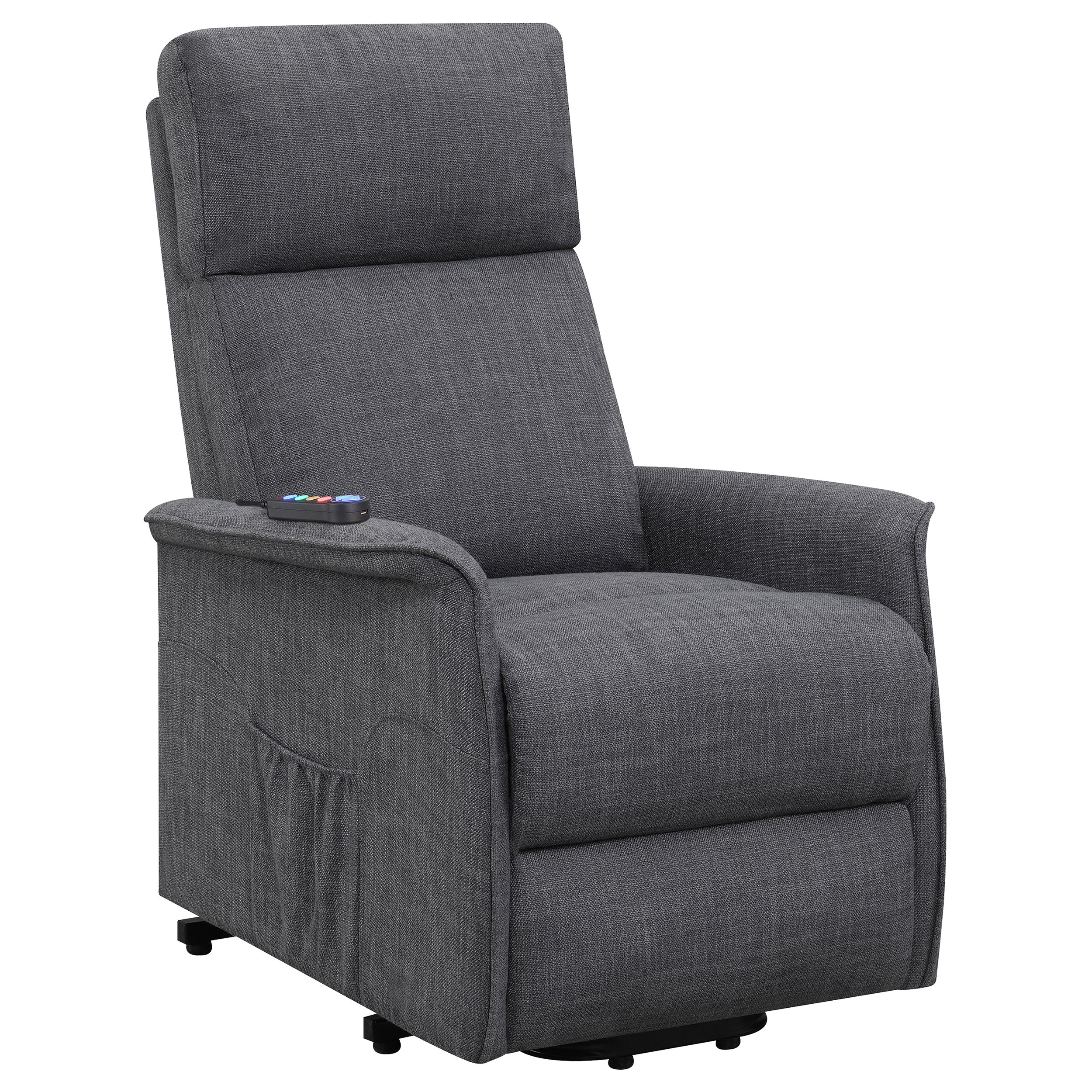 Orleans Furniture - Coaster - Herrera Upholstered Power Lift Massage Chair Charcoal - 609406P