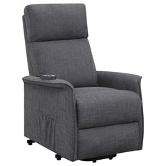 Orleans Furniture - Coaster - Herrera Upholstered Power Lift Massage Chair Charcoal - 609406P