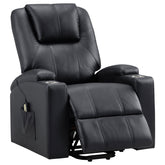 Orleans Furniture - Coaster - Armstrong Upholstered Power Lift Massage Recliner Black - 609475P