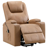 Orleans Furniture - Coaster - Armstrong Upholstered Power Lift Massage Recliner Camel - 609476P