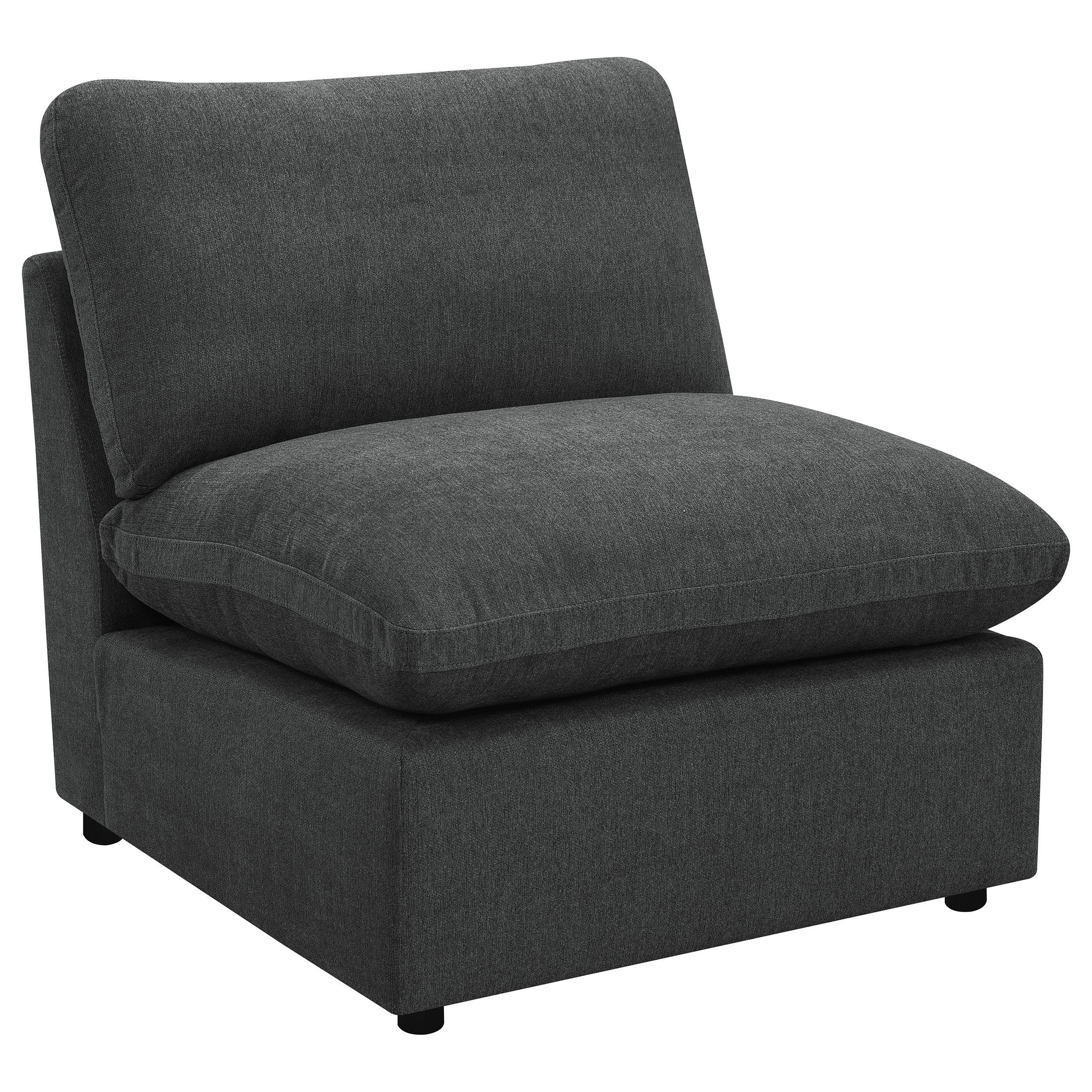 Orleans Furniture - Coaster - Collins Modular Armless Chair Dark Grey - 609530AC