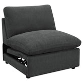 Orleans Furniture - Coaster - Collins Modular Power Armless Recliner Dark Grey - 609530ARP