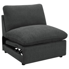 Orleans Furniture - Coaster - Collins Modular Power Armless Recliner Dark Grey - 609530ARP
