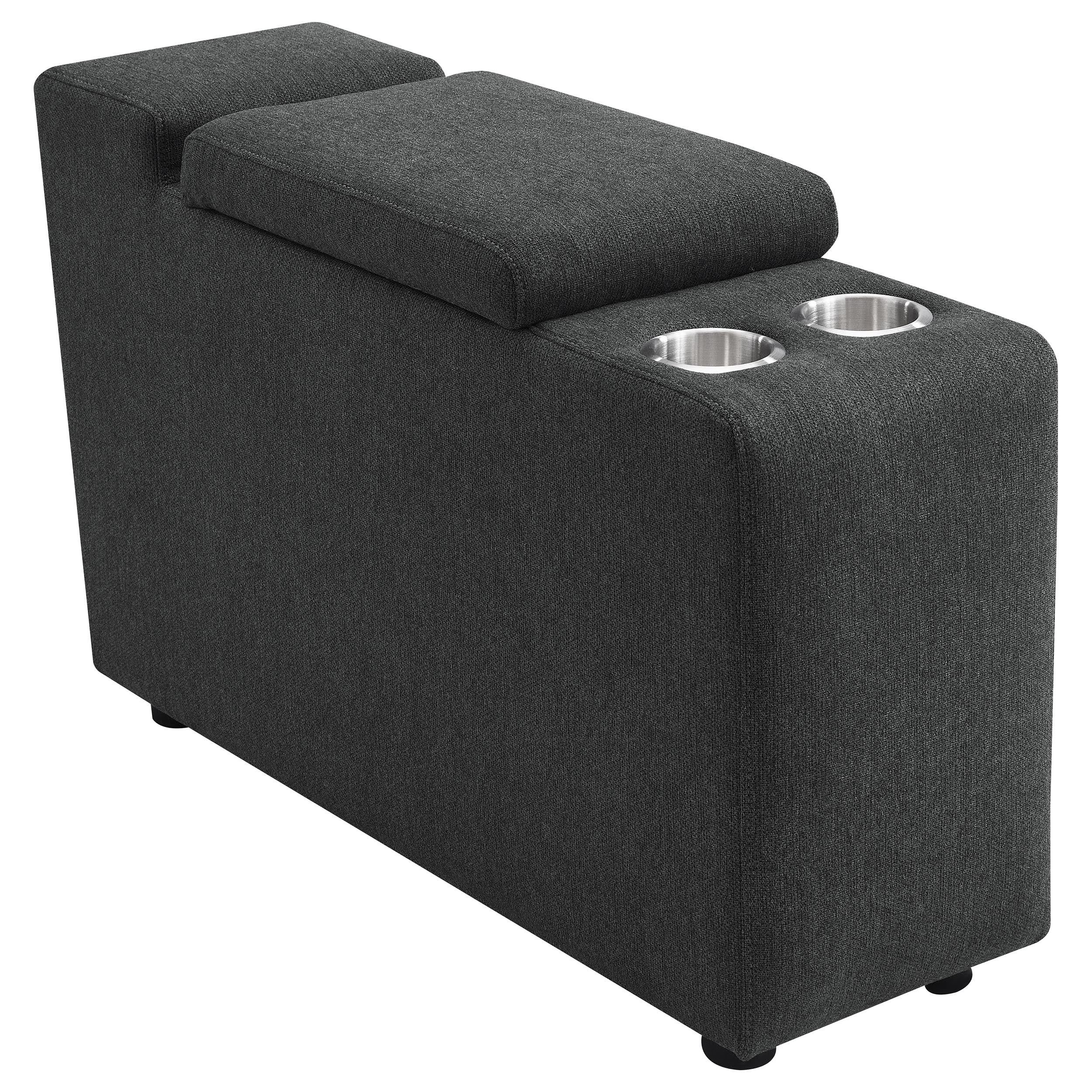 Orleans Furniture - Coaster - Collins Upholstered Modular Storage Console Dark Grey - 609530CON