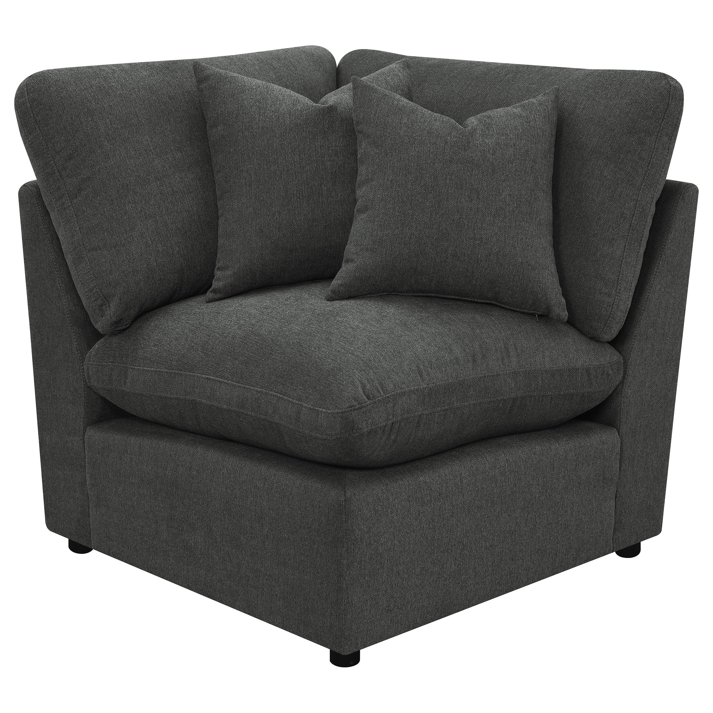 Orleans Furniture - Coaster - Collins Modular Corner Chair Dark Grey - 609530CRN