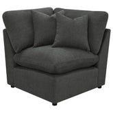 Orleans Furniture - Coaster - Collins Modular Corner Chair Dark Grey - 609530CRN