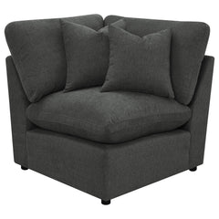 Orleans Furniture - Coaster - Collins Modular Corner Chair Dark Grey - 609530CRN