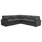 Orleans Furniture - Coaster - Collins 5-piece Modular Power Reclining Sectional Dark Grey - 609530P