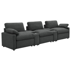Orleans Furniture - Coaster - Collins 5-piece Power Reclining Home Theater Seating Dark Grey - 609531PT