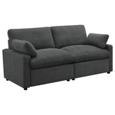 Orleans Furniture - Coaster - Collins Modular Power Loveseat Dark Grey - 609532P