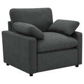 Orleans Furniture - Coaster - Collins Upholstered Power Recliner Chair Dark Grey - 609533P