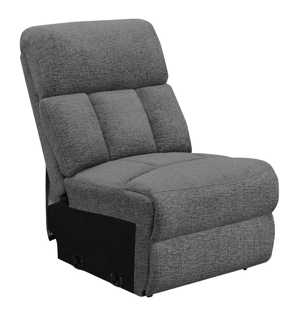 Orleans Furniture - Coaster - Bahrain Upholstered Armless Chair Charcoal - 609540AC