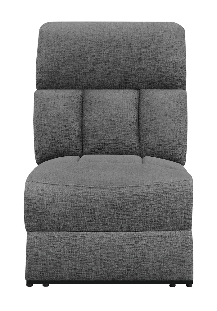 Orleans Furniture - Coaster - Bahrain Upholstered Armless Power Recliner Charcoal - 609540ARP