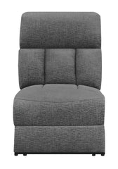 Orleans Furniture - Coaster - Bahrain Upholstered Armless Power Recliner Charcoal - 609540ARP
