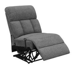 Orleans Furniture - Coaster - Bahrain Upholstered Armless Recliner Charcoal - 609540AR