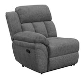 Orleans Furniture - Coaster - Bahrain Upholstered LAF Recliner Charcoal - 609540LR