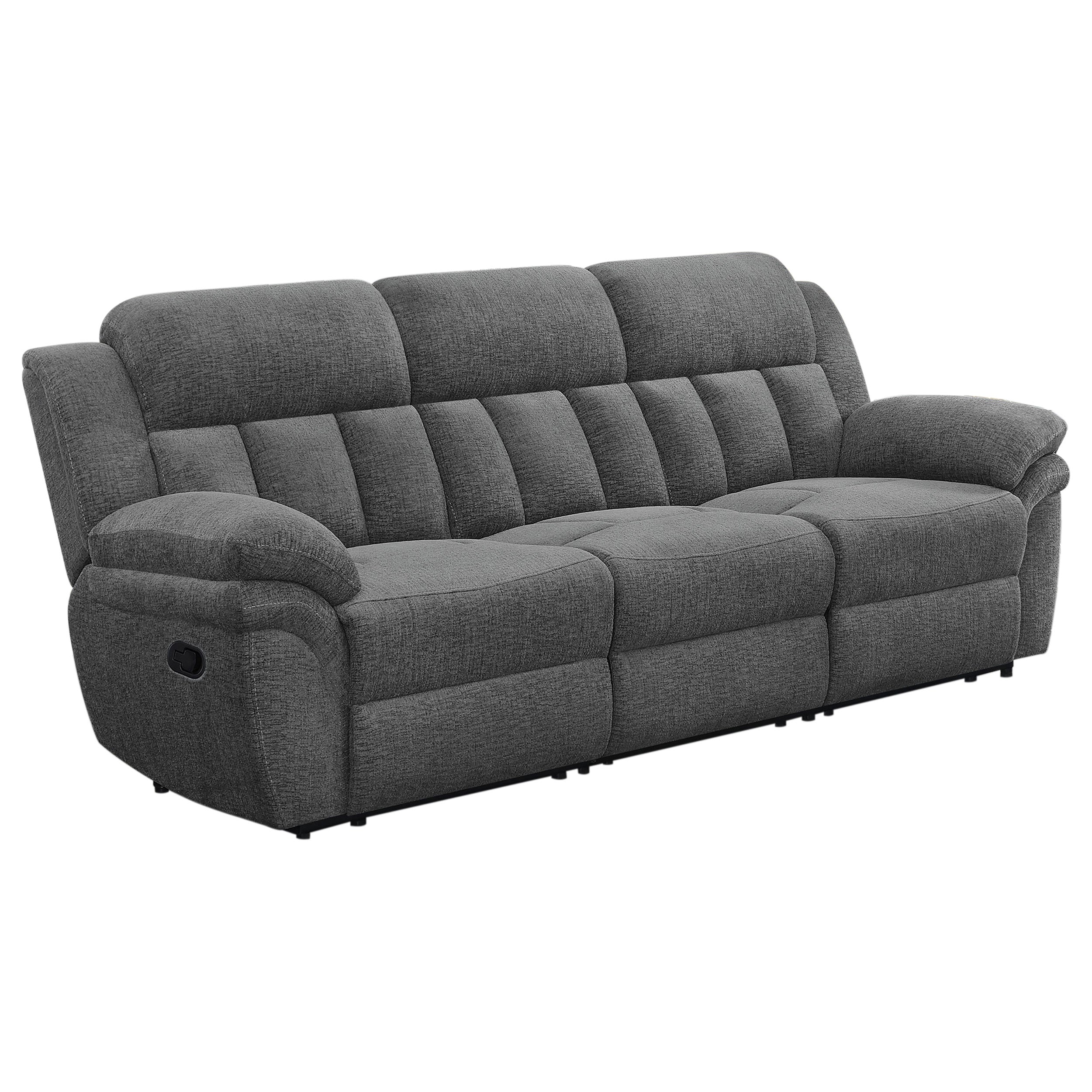 Orleans Furniture - Coaster - Bahrain Upholstered Motion Sofa Charcoal - 609541