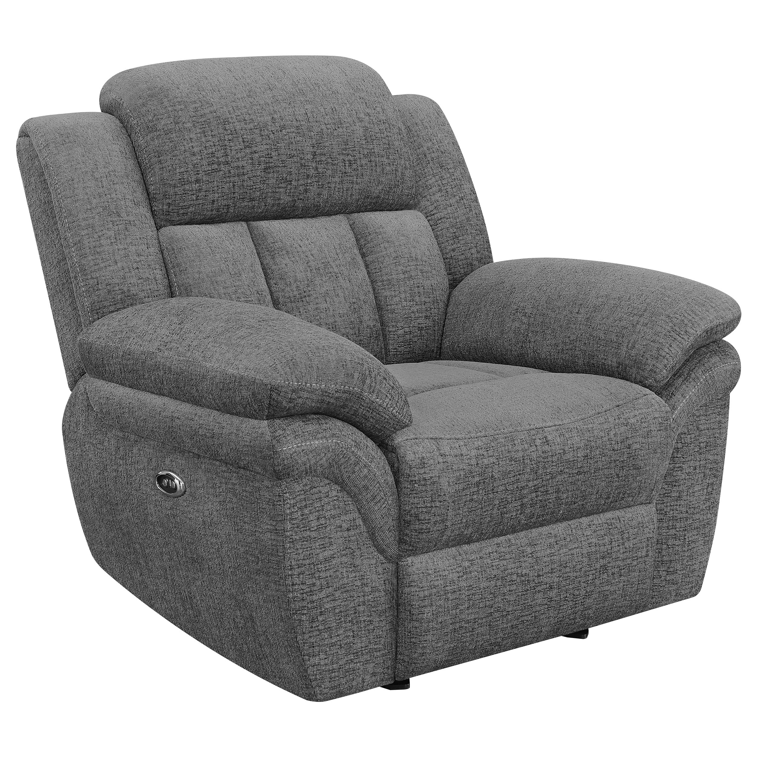 Orleans Furniture - Coaster - Bahrain Upholstered Power Glider Recliner Charcoal - 609543P