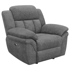 Orleans Furniture - Coaster - Bahrain Upholstered Power Glider Recliner Charcoal - 609543P