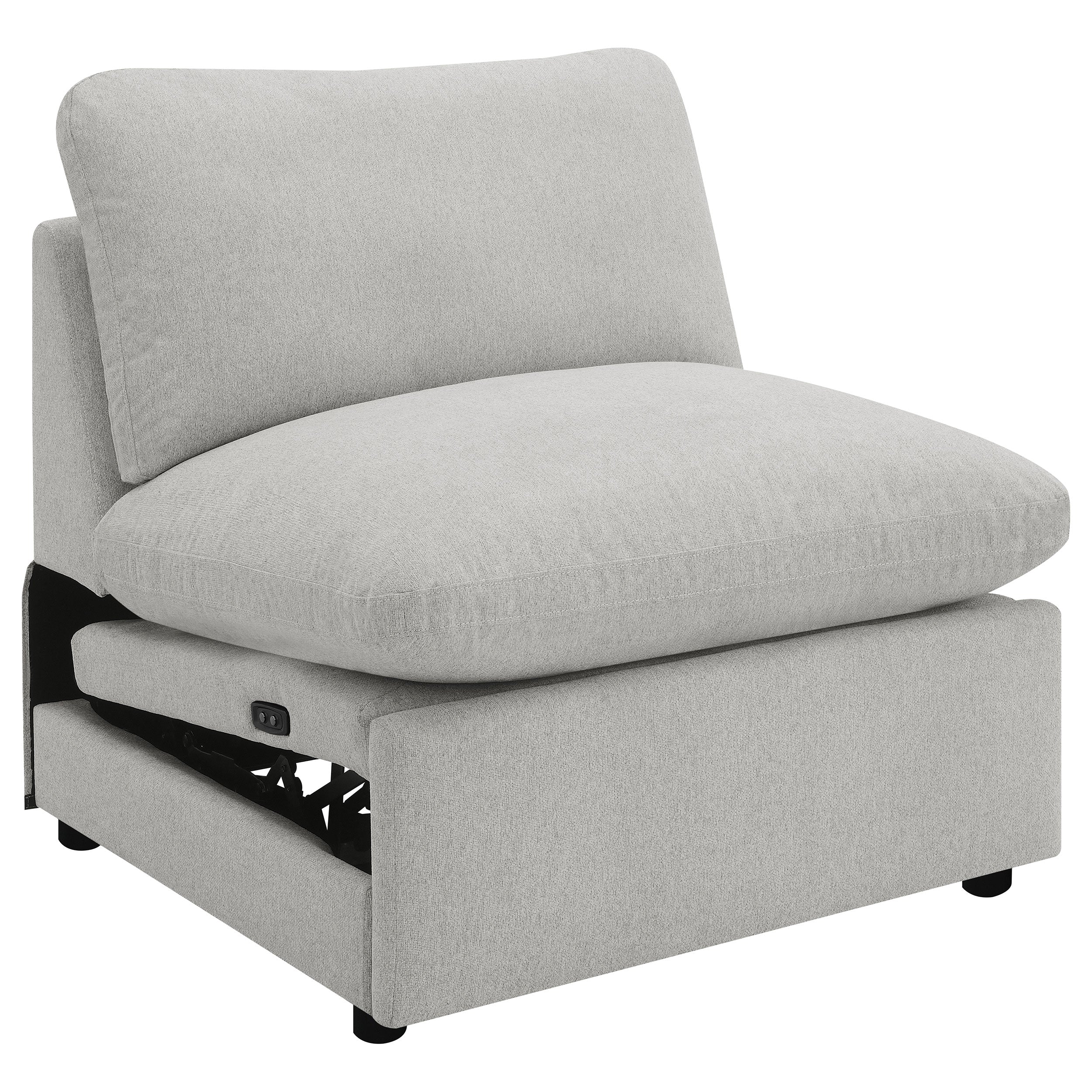 Orleans Furniture - Coaster - Collins Modular Power Armless Recliner Grey - 609560ARP