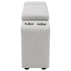 Collins Upholstered Modular Storage Console Grey