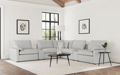 Orleans Furniture - Coaster - Collins 7-piece Modular Power Reclining Sectional Grey - 609560P-SETA
