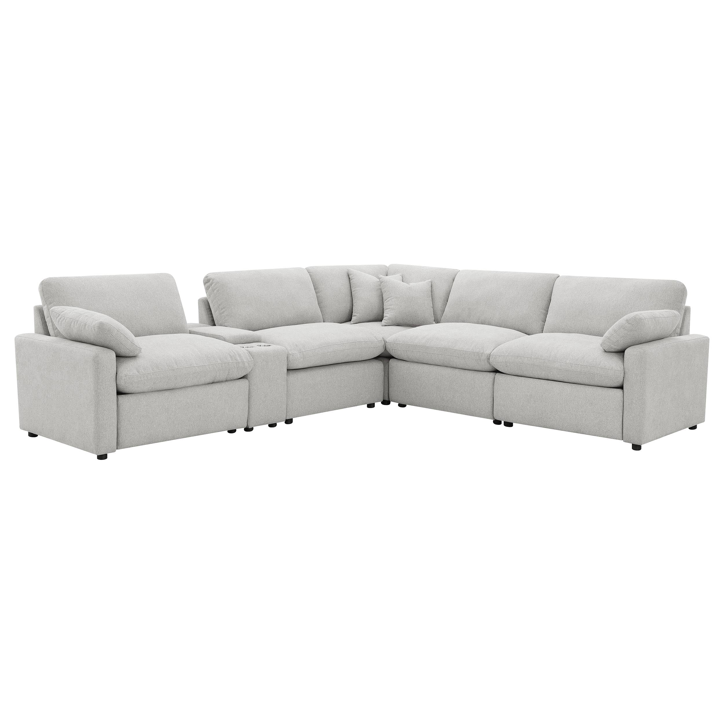 Orleans Furniture - Coaster - Collins 6-piece Modular Power Reclining Sectional Grey - 609560P-SET