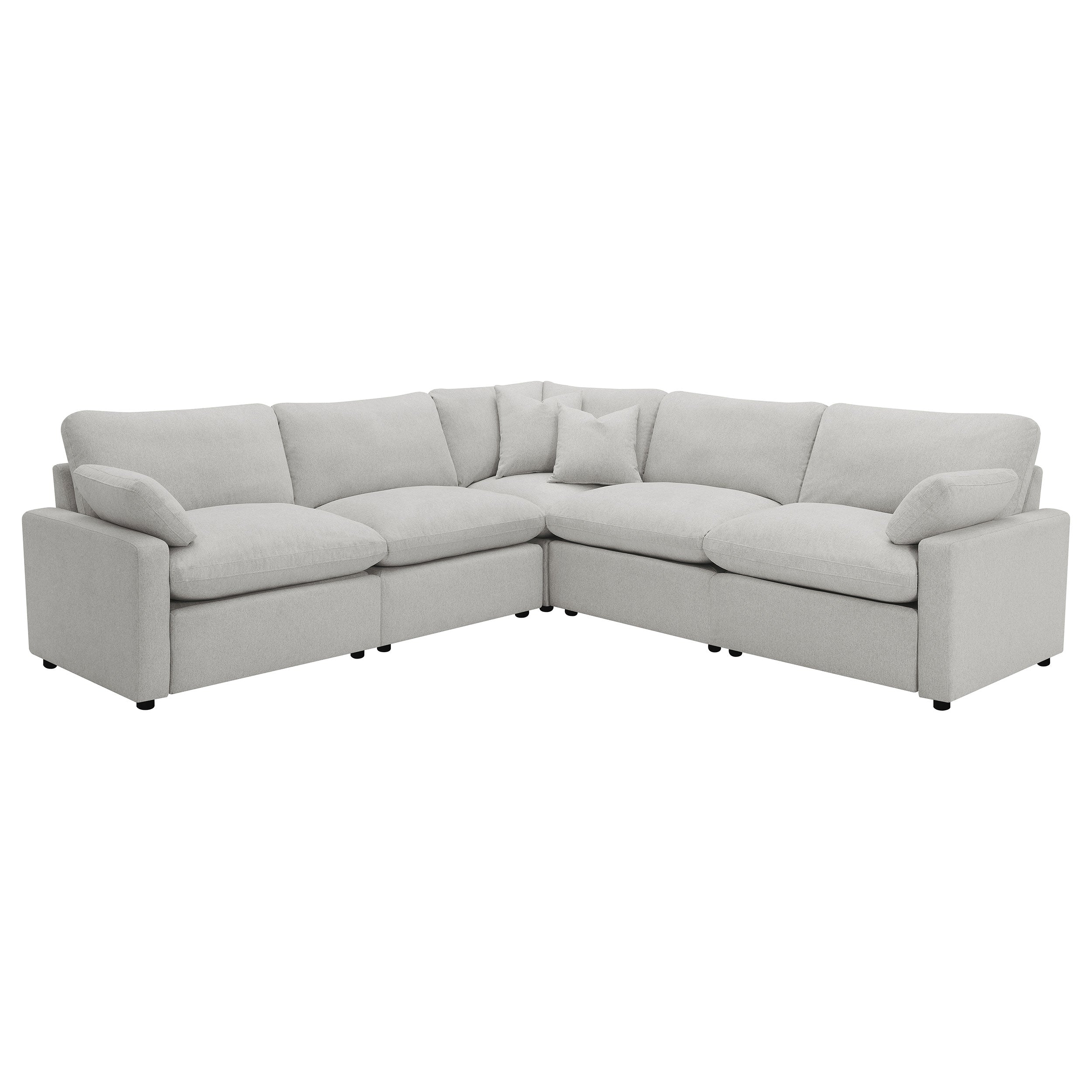 Orleans Furniture - Coaster - Collins 5-piece Modular Power Reclining Sectional Grey - 609560P