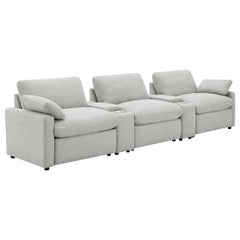 Orleans Furniture - Coaster - Collins 5-piece Power Reclining Home Theater Seating Grey - 609561PT
