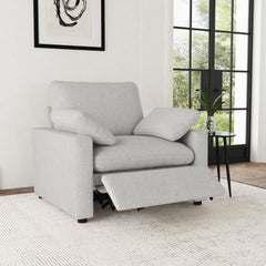 Collins Upholstered Power Recliner Chair Grey