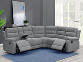 Orleans Furniture - Coaster - David Upholstered Reclining Sectional Sofa Smoke - 609620
