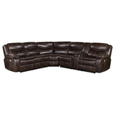 Orleans Furniture - Coaster - Sycamore Upholstered Power Reclining Sectional Sofa Brown - 610190P