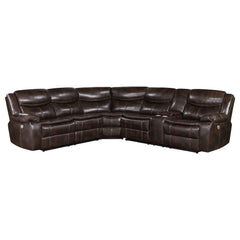 Orleans Furniture - Coaster - Sycamore Upholstered Power Reclining Sectional Sofa Brown - 610190P