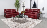 Orleans Furniture - Coaster - Camila 2-piece Upholstered Reclining Sofa Set Red - 610241-S2
