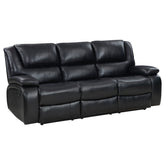 Orleans Furniture - Coaster - Camila Upholstered Motion Reclining Sofa Black - 610244